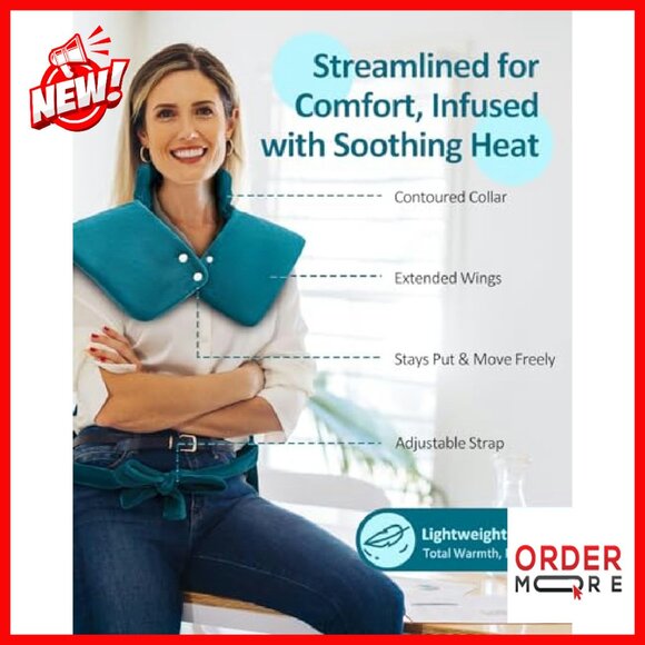 Extra Large Heating Pad for Neck Shoulder Back Pain Relief Full Body Wrap - Picture 7 of 8